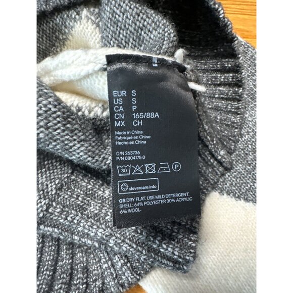 Pringle Of Scotland X H&M Long Sleeve Crew Neck Argyle Knit Sweater Size S - Picture 7 of 12